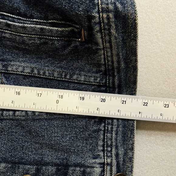 Eddie Bauer Jean Jacket Womens Medium M Blue Cotton‎ Denim Cropped Short Collar - Picture 6 of 9